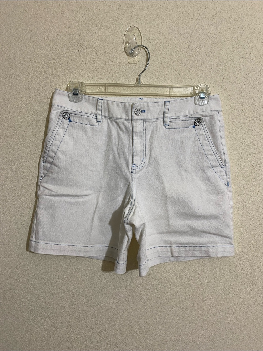RALPH LAUREN Walking Jean Shorts w Blue Stitching Women's Size 10